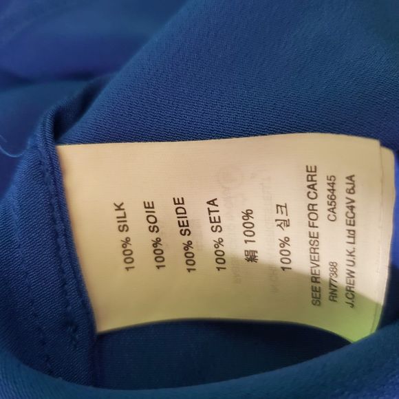 J. Crew Black & Blue Silk Racerback Camisole Top Blouse sz 6 - Picture 9 of 9